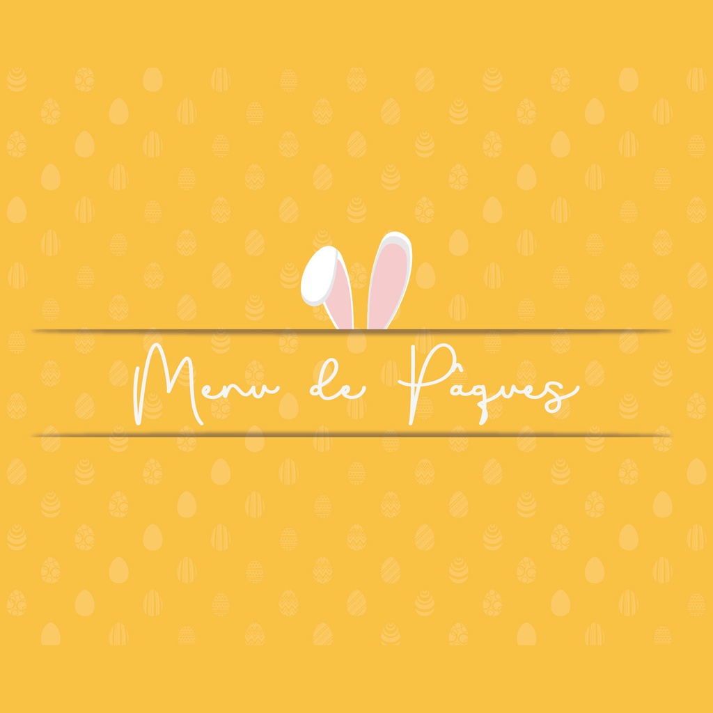 . Menu de Pâques