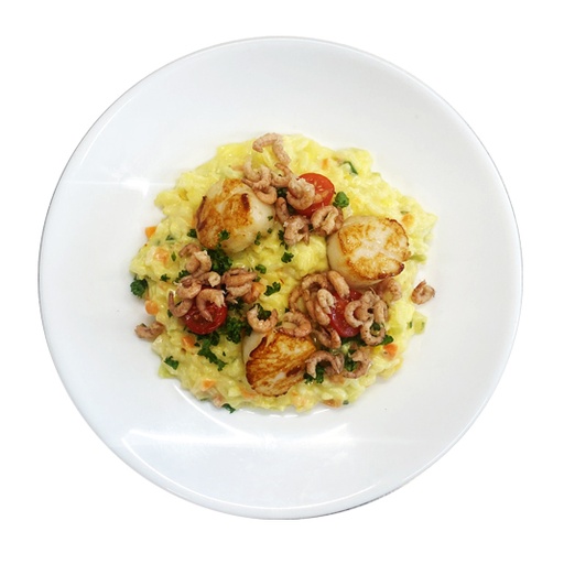Saint-Jacques et risotto safrané