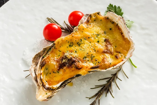Huître gratinée au champagne