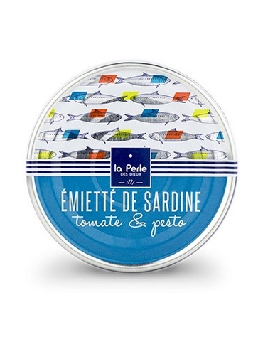 Emietté de sardine tomate et pesto