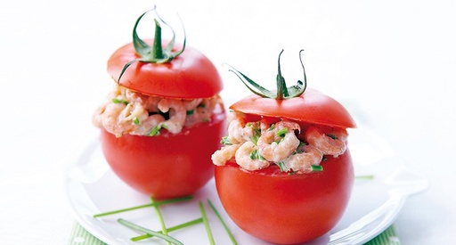 Tomates aux crevettes grises Mer du Nord