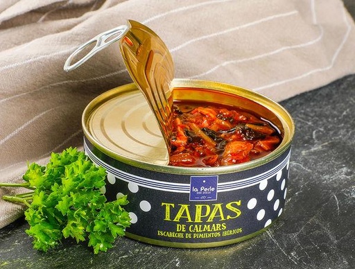 Tapas - Calamars à l'escabèche de pimentos lbéricos